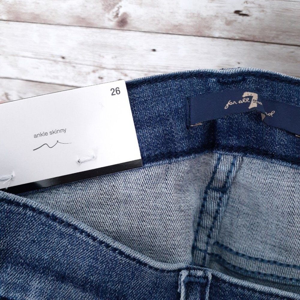 7 for all Mankind Womens Jeans Sz 26 Gwenevere Ankle Skinny 17A - Picture 3 of 4